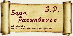 Sava Parmaković vizit kartica